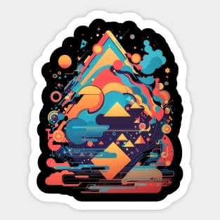 Abstract Geometric Shapes Sticker